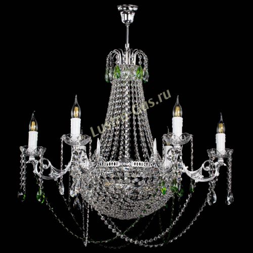 Люстра Елизавета малая №9 зеленая в Кирове Гусь Хрустальный