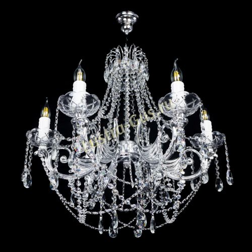 Люстра Елизавета малая (рожки - металл) в Кирове Гусь Хрустальный