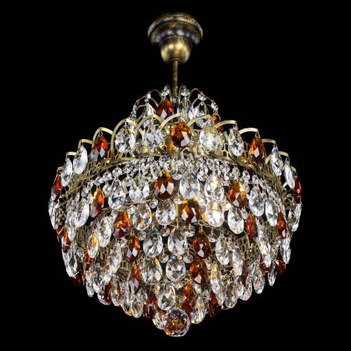 Люстра Грация с подвесом под бронзу Чайная в Кирове Гусь Хрустальный