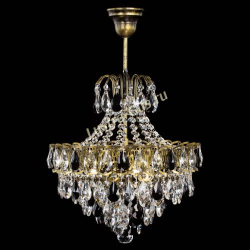 Люстра Грация с подвесом под бронзу Черная в Кирове Гусь Хрустальный