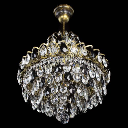 Люстра Грация с подвесом под бронзу Черная в Кирове Гусь Хрустальный