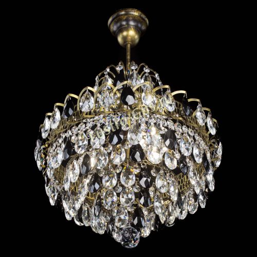 Люстра Грация с подвесом под бронзу Черная в Кирове Гусь Хрустальный