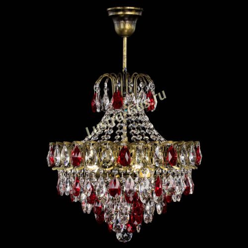Люстра Грация с подвесом под бронзу Красная в Кирове Гусь Хрустальный