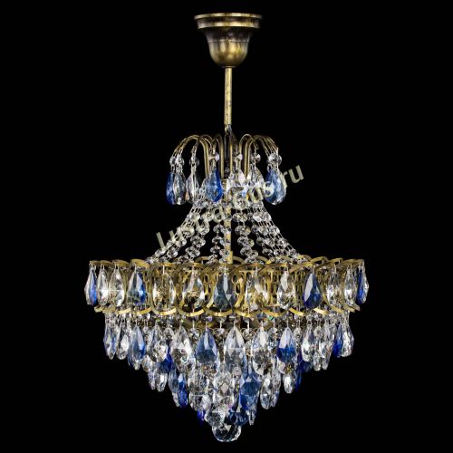 Люстра Грация с подвесом под бронзу Синяя в Кирове Люстра Грация с подвесом под бронзу Синяя в Кирове