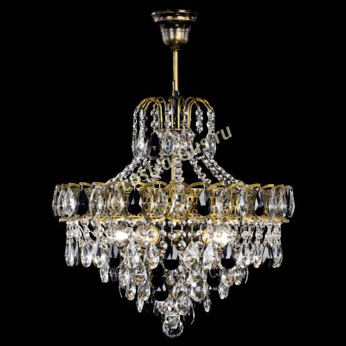 Люстра Грация №5 с подвесом под бронзу Черная в Кирове Гусь Хрустальный