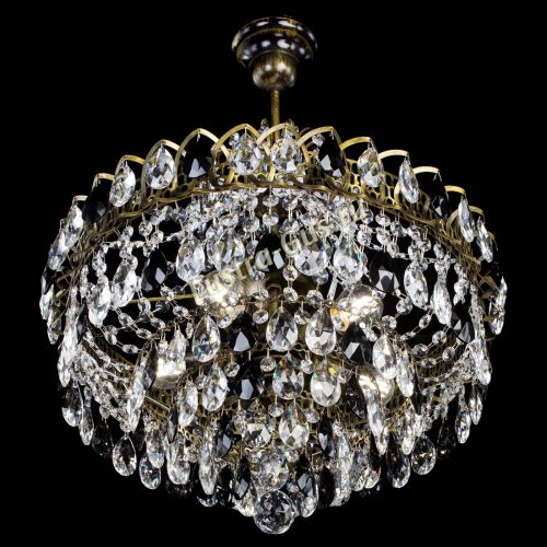 Люстра Грация №5 с подвесом под бронзу Черная в Кирове Гусь Хрустальный