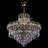 Люстра Грация №5 с подвесом под бронзу Фиолетовая в Кирове