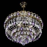 Люстра Грация №5 с подвесом под бронзу Фиолетовая в Кирове
