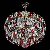 Люстра Грация №5 с подвесом под бронзу Красная в Кирове