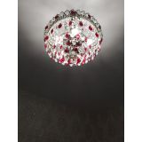 Люстра Грация №5 с подвесом под бронзу Красная в Кирове