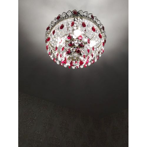 Люстра Грация №5 с подвесом под бронзу Красная в Кирове Гусь Хрустальный