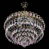 Люстра Грация №5 с подвесом под бронзу Розовая в Кирове