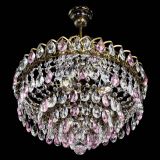 Люстра Грация №5 с подвесом под бронзу Розовая в Кирове