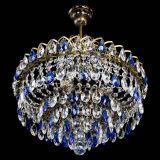 Люстра Грация №5 с подвесом под бронзу Синяя в Кирове