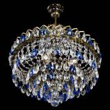 Люстра Грация №5 с подвесом под бронзу Синяя в Кирове