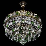 Люстра Грация №5 с подвесом под бронзу Зеленая в Кирове