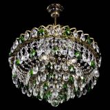 Люстра Грация №5 с подвесом под бронзу Зеленая в Кирове