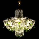 Люстра Камея №6 подвесная зеленая в Кирове