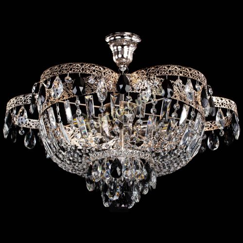 Люстра Камея Флора №5 с подвесом Черная в Кирове Гусь Хрустальный