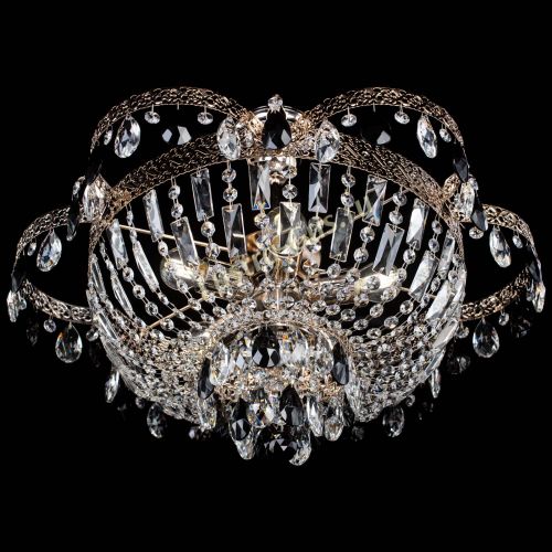 Люстра Камея Флора №5 с подвесом Черная в Кирове Гусь Хрустальный