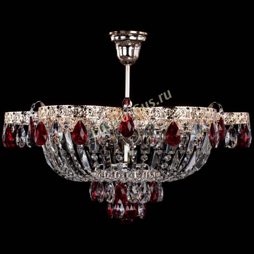 Люстра Камея Флора №5 с подвесом Красная в Кирове Гусь Хрустальный