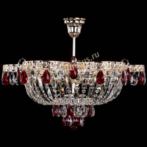 Люстра Камея Флора №5 с подвесом Красная в Кирове Гусь Хрустальный