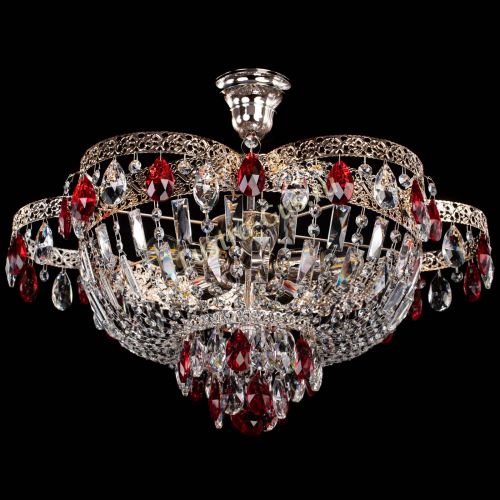 Люстра Камея Флора №5 с подвесом Красная в Кирове Гусь Хрустальный