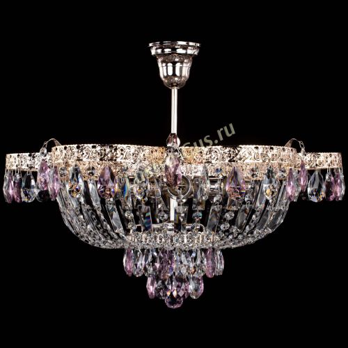 Люстра Камея Флора №5 с подвесом Розовая в Кирове Гусь Хрустальный