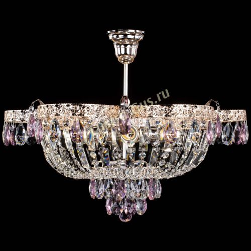 Люстра Камея Флора №5 с подвесом Розовая в Кирове Гусь Хрустальный