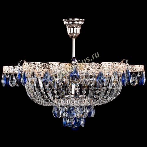 Люстра Камея Флора №5 с подвесом Синяя в Кирове Гусь Хрустальный