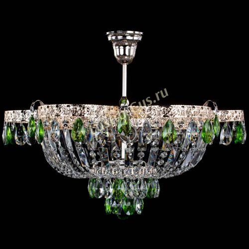 Люстра Камея Флора №5 с подвесом Зеленая в Кирове Гусь Хрустальный