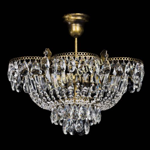 Люстра Камея с подвесом под бронзу в Кирове Гусь Хрустальный