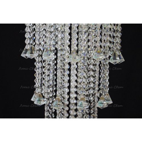 Люстра Капель 5 ламп конус 40 см длинная  в Кирове Гусь Хрустальный