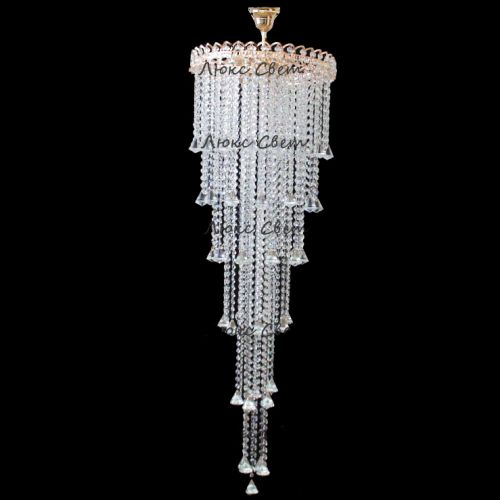 Люстра Капель 5 ламп конус 40 см длинная  в Кирове Гусь Хрустальный