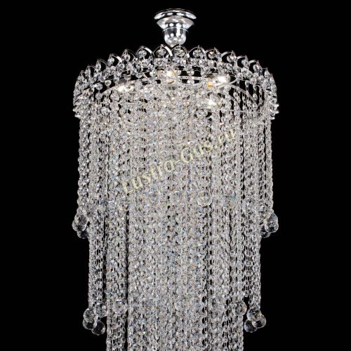 Люстра Капель 5 ламп шар 30 см длинная   в Кирове Гусь Хрустальный