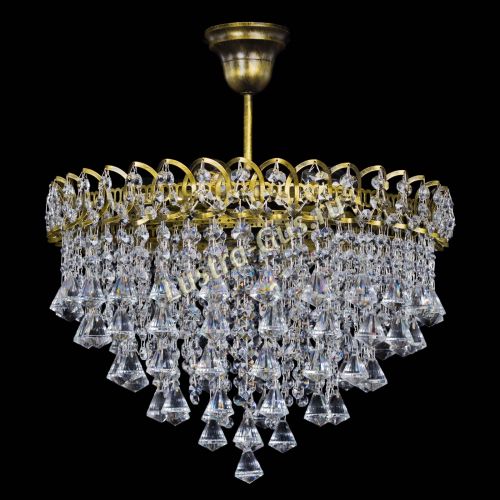 Люстра Капель Пирамида 30 с подвесом под бронзу в Кирове Гусь Хрустальный