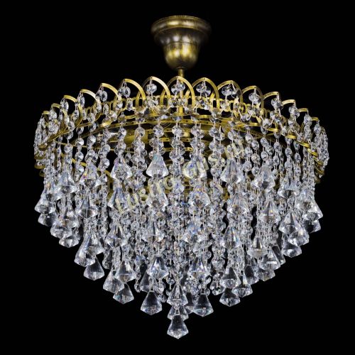 Люстра Капель Пирамида 30 с подвесом под бронзу в Кирове Гусь Хрустальный