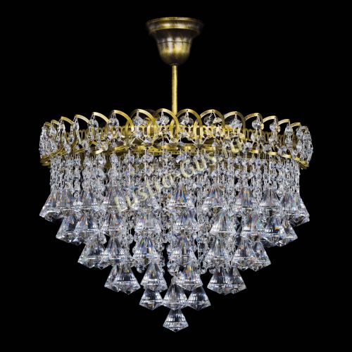 Люстра Капель Пирамида 40 с подвесом под бронзу в Кирове Гусь Хрустальный