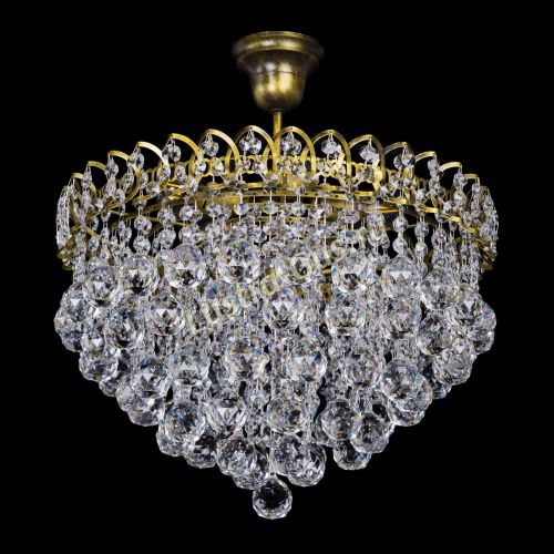 Люстра Капель Пирамида Шар 40 с подвесом под бронзу в Кирове Гусь Хрустальный