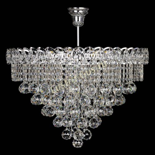 Люстра Капель Пирамида Шар 40 с подвесом в Кирове Гусь Хрустальный