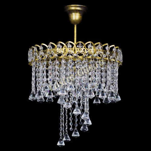 Люстра Капель Водоворот под бронзу конус 30 в Кирове Гусь Хрустальный