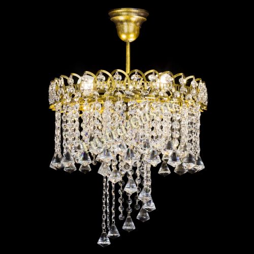 Люстра Капель Водоворот под бронзу конус 30 в Кирове Гусь Хрустальный