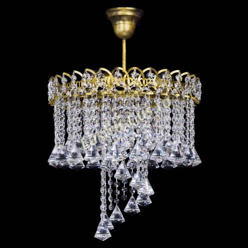 Люстра Капель Водоворот под бронзу конус 40 в Кирове Гусь Хрустальный