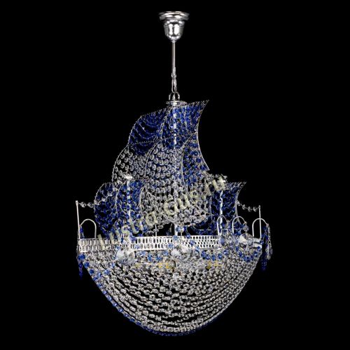 Люстра Каравелла №1 синяя в Кирове Гусь Хрустальный