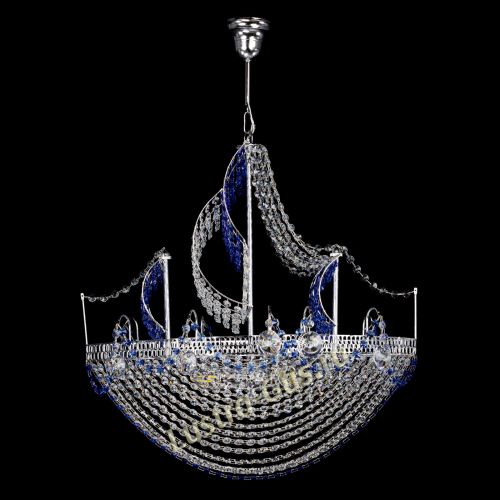 Люстра Каравелла №1 синяя в Кирове Гусь Хрустальный