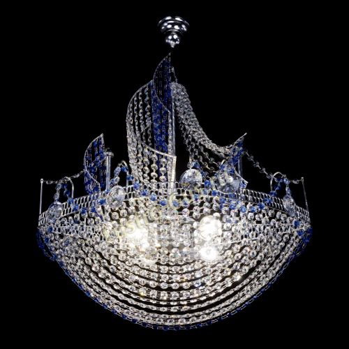 Люстра Каравелла №1 синяя в Кирове Гусь Хрустальный