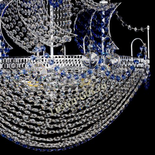 Люстра Каравелла №1 синяя в Кирове Гусь Хрустальный