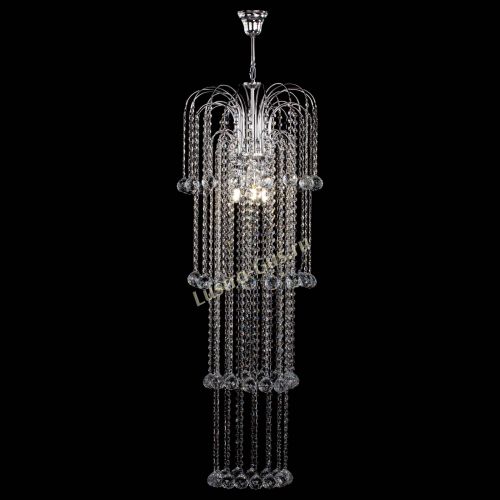 Люстра Каскад длинный в Кирове Гусь Хрустальный