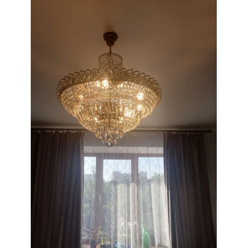 Люстра Хрустальный Каскад №8 с подвесом под бронзу в Кирове Гусь Хрустальный