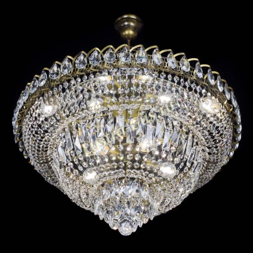 Люстра Хрустальный Каскад №8 с подвесом под бронзу в Кирове Гусь Хрустальный